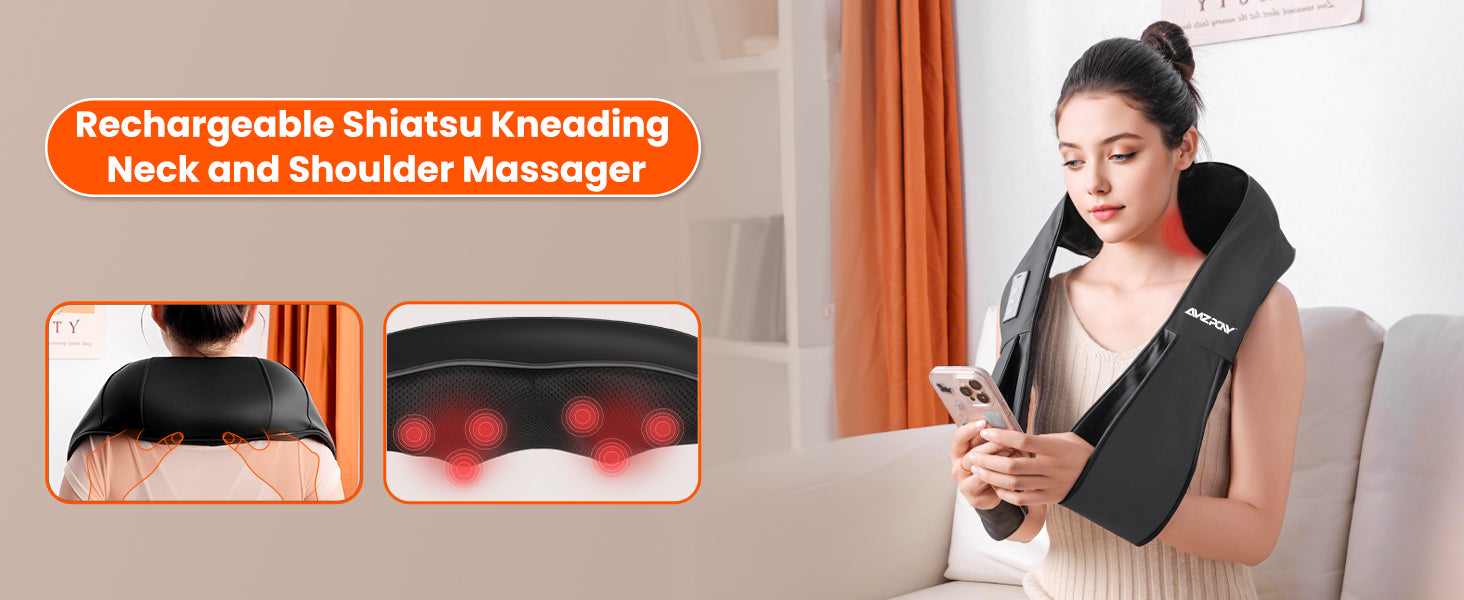 AMZPONY cordless neck massager with heat for pain relief
AMZPONY shiatsu back and shoulder massager rechargeable
AMZPONY deep tissue neck and shoulder massager with heat
AMZPONY portable neck massager for home office and travel
AMZPONY neck and back massager gift for mom dad friends
AMZPONY ergonomic U-shaped shiatsu massager with heat therapy
AMZPONY rechargeable cordless neck and shoulder pain relief device
AMZPONY shiatsu massage pillow for neck, back, and body relaxation