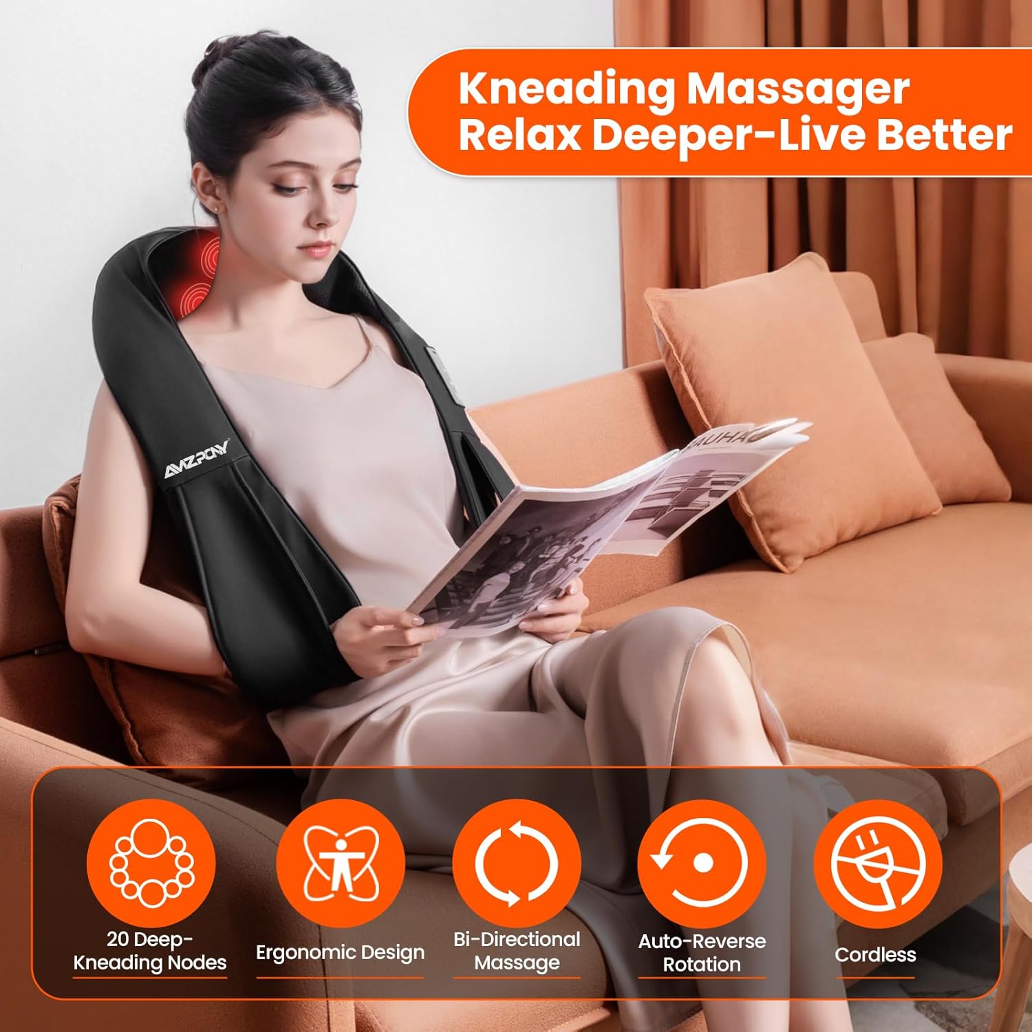 AMZPONY cordless neck massager with heat for pain relief
AMZPONY shiatsu back and shoulder massager rechargeable
AMZPONY deep tissue neck and shoulder massager with heat
AMZPONY portable neck massager for home office and travel
AMZPONY neck and back massager gift for mom dad friends
AMZPONY ergonomic U-shaped shiatsu massager with heat therapy
AMZPONY rechargeable cordless neck and shoulder pain relief device
AMZPONY shiatsu massage pillow for neck, back, and body relaxation