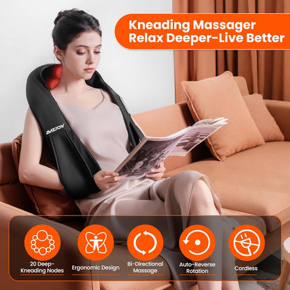 AMZPONY cordless neck massager with heat for pain relief
AMZPONY shiatsu back and shoulder massager rechargeable
AMZPONY deep tissue neck and shoulder massager with heat
AMZPONY portable neck massager for home office and travel
AMZPONY neck and back massager gift for mom dad friends
AMZPONY ergonomic U-shaped shiatsu massager with heat therapy
AMZPONY rechargeable cordless neck and shoulder pain relief device
AMZPONY shiatsu massage pillow for neck, back, and body relaxation